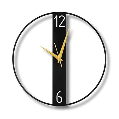 Modern Metallic Analog Wall Clock for Living Room, Bedroom, Kids Room and Kitchen | (40 X 40 CM) |lack Color (Battery Included)