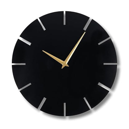 Metallic Analog Wall Clock for Home & Office – Stylish Large Wall Decor (40 x 40 cm) | Modern Design, Battery Included