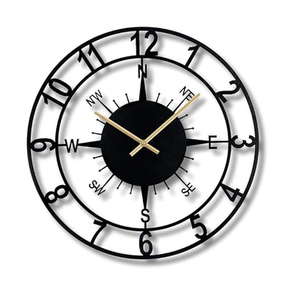 Metallic Analog Wall Clock for Home, Office, Living Room, Bedroom, Kids Room and Kitchen (40 x 40 cm) | Big Size Stylish Latest Home Decor | (Battery Included)