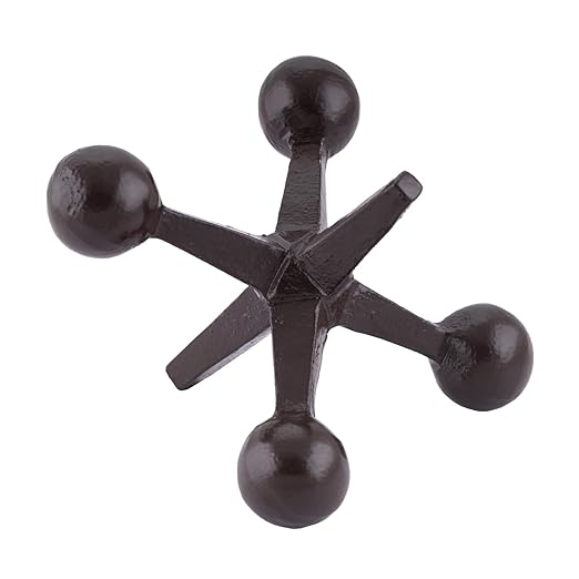 Retro Jack Decorative Sculpture | Unique Aluminium Door Stop Paperweight for Living Room, Office, Desk or Shelf | Modern Industrial Home & Office Decor Vintage Showpiece