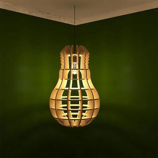 Bulb Shape Wood Pendant Lamp / Pendant Light / Modern Lamp