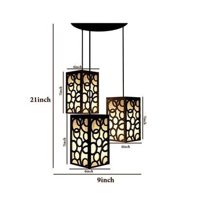 Triple Take Wood Hanging Ceiling / Pendant Light / Modern Lamp