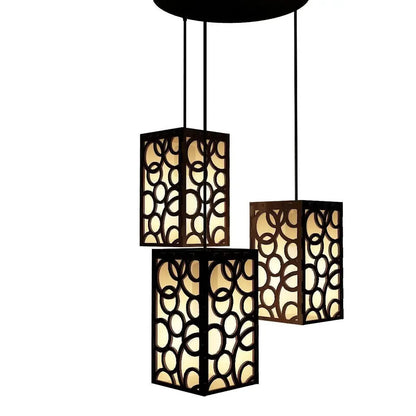 Triple Take Wood Hanging Ceiling / Pendant Light / Modern Lamp